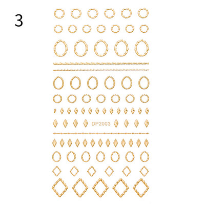 3D jooned küünekleebised isetegemine roosa kuld metallist triibulised jooned tähed kleebised kõverad küünte kunsti liugurid isekleepuvad kaunistused maniküür