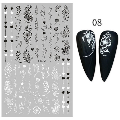 1PC Autocolante de apă pentru unghii, lămâie, banană, pepene verde, avocado, fructe, frunze, glisoare de transfer de apă, autocolante pentru unghii, manichiură