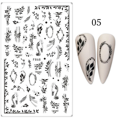 1PC Autocolante de apă pentru unghii, lămâie, banană, pepene verde, avocado, fructe, frunze, glisoare de transfer de apă, autocolante pentru unghii, manichiură