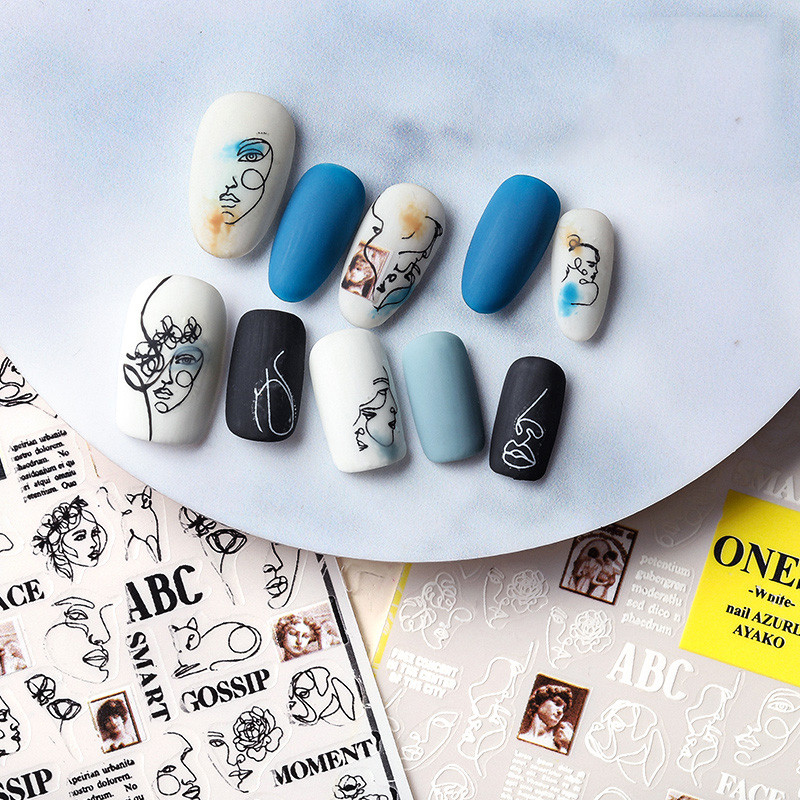 Autocolante 3D pentru unghii, 2020