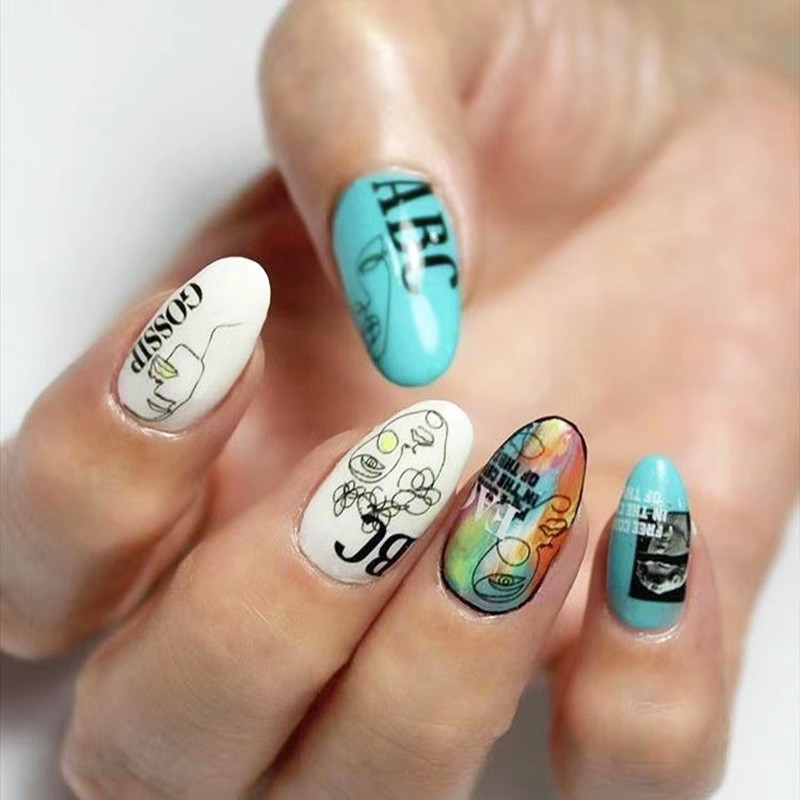 Autocolante 3D pentru unghii, 2020