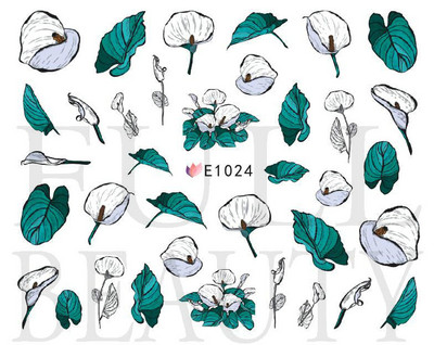 3D Laser-päevalilleküünekleebised Kevadine tulbiõis Liblikas Holo Kleebised Lillelised Lehed Liimivad liugurid Läikivad fooliumid Mähised LAL066