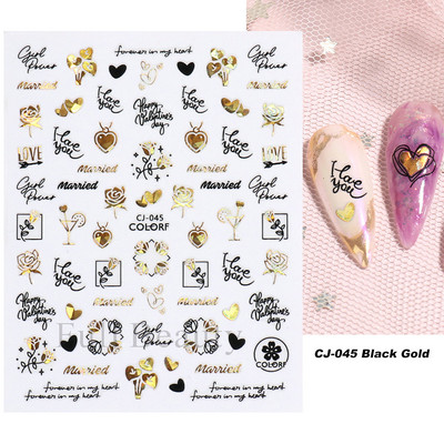 3D Laser-päevalilleküünekleebised Kevadine tulbiõis Liblikas Holo Kleebised Lillelised Lehed Liimivad liugurid Läikivad fooliumid Mähised LAL066