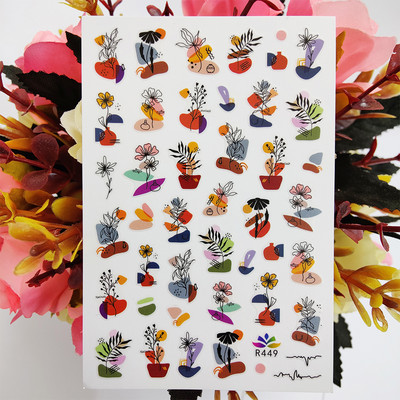 3D стикери за нокти Art Ancient Egypt Mythical Beast Самозалепващи стикери за нокти Decoraciones фолио Маникюр Плъзгач Accesorios