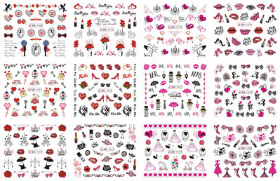 Kuum! SnakeSkin Tattoo-Sirescent Neoon Water Transfer kleebis Küünte, Snake-Skin Dekoratiivmustriga maniküüri kleebis *8*10NK