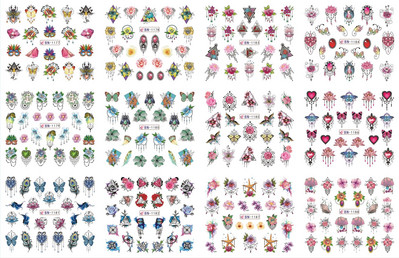 Kuum! SnakeSkin Tattoo-Sirescent Neoon Water Transfer kleebis Küünte, Snake-Skin Dekoratiivmustriga maniküüri kleebis *8*10NK