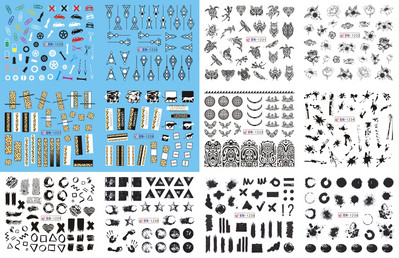 Kuum! SnakeSkin Tattoo-Sirescent Neoon Water Transfer kleebis Küünte, Snake-Skin Dekoratiivmustriga maniküüri kleebis *8*10NK