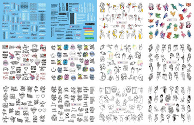 Kuum! SnakeSkin Tattoo-Sirescent Neoon Water Transfer kleebis Küünte, Snake-Skin Dekoratiivmustriga maniküüri kleebis *8*10NK