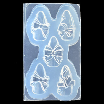 1 τμχ 3D Carving Καλούπι σιλικόνης Σφράγιση νυχιών Bear Bow-Knot Flower Mold Plate Nails Stencils Relief Template Decorat Αξεσουάρ *