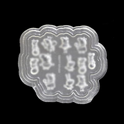 1 tk 3D nikerdatav silikoonvorm küünte stantsimiskaru vibu-sõlm lillevormi plaat küüned šabloonid reljeefsed kaunistused mallide tarvikud *