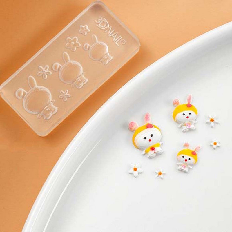 Πρότυπο καρτούν σχεδίασης νυχιών Δημιουργικό καλούπι νυχιών σε σχήμα παπιγιόν Αντοχή Καλούπι σκαλιστό από σιλικόνη