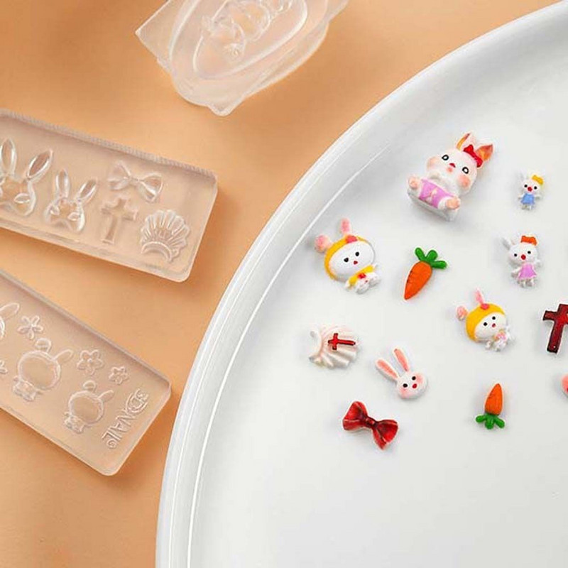 Πρότυπο καρτούν σχεδίασης νυχιών Δημιουργικό καλούπι νυχιών σε σχήμα παπιγιόν Αντοχή Καλούπι σκαλιστό από σιλικόνη