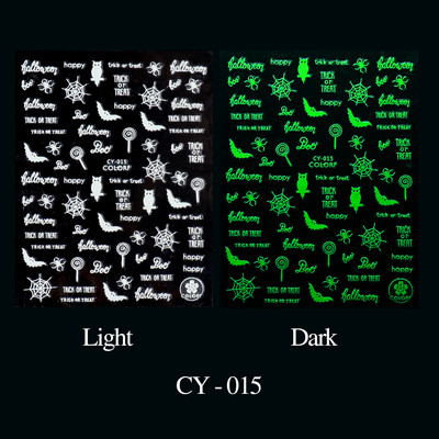 Απόκριες 3D αυτοκόλλητα νυχιών Anime Skull Bone Snake Sliders Σχεδιασμός Γυαλιστερή φωτεινή διακόσμηση μανικιούρ Decal CHSTZCS051-057