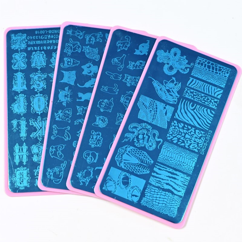 6*12 cm pločice za utiskivanje noktiju apstraktne dvostruke slike s ispisom Nail Art šablona za utiskivanje noktiju Alati za utiskivanje noktiju za manikuru