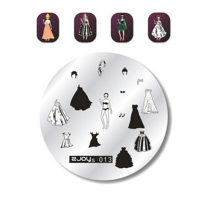 1 buc. Șabloane de artă pentru unghii cu model multi-stil 5,6 cm Șabloane de ștanțare a plăcii de imprimare a imaginii cu design de flori pentru manichiură Instrumente pentru șablon E#