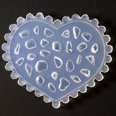 Красива силиконова форма за гравиране на нокти 3D Bow Love Heart Shape Mold Плоча за щамповане Шаблон за нокти Направи си сам инструмент за нокти