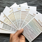 3D brojevi Engleska abeceda Naljepnice za nokte Samoljepljive laserske zlatne/srebrne/šarene klizače Retro naljepnice za nokte sa starim slovimar