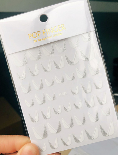 3D brojevi Engleska abeceda Naljepnice za nokte Samoljepljive laserske zlatne/srebrne/šarene klizače Retro naljepnice za nokte sa starim slovimar