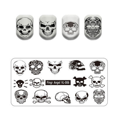 Finger Angel Marble Geometric Line Texture Nail Stamping Plates Flower Leaves Lace Nail Art Stamping Stencil Printing