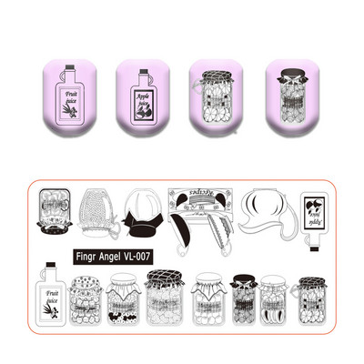 Finger Angel Marble Geometric Line Texture Nail Stamping Plates Flower Leaves Lace Nail Art Stamping Stencil Printing