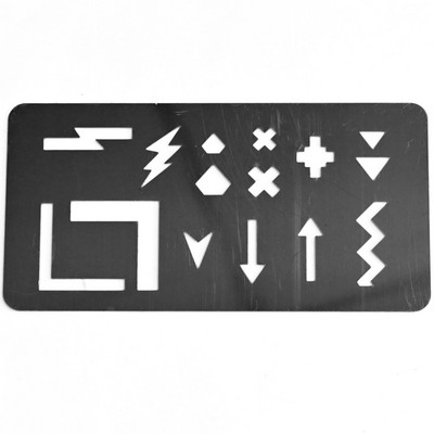 12 * 6 cm õõnsaga küünte stantsimisplaat, geomeetrilise mustriga küünte printimise šabloon, korduvkasutatavad DIY küünte õõnsate mallide tööriistad% HK-534