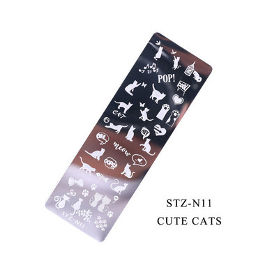 1 ΤΕΜ. Πλάκα σφράγισης νυχιών μεταφοράς ατσάλινη πλάκα πεταλούδας πεταλάκι Πρότυπο μεταφοράς εικόνας νυχιών Stencil 2021 Hot sale