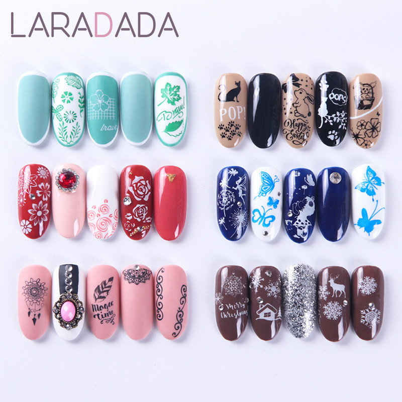 1 ΤΕΜ. Πλάκα σφράγισης νυχιών μεταφοράς ατσάλινη πλάκα πεταλούδας πεταλάκι Πρότυπο μεταφοράς εικόνας νυχιών Stencil 2021 Hot sale