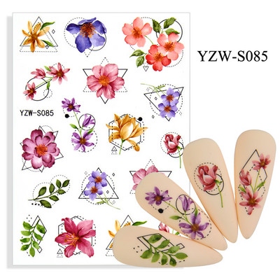 Αυτοκόλλητο νυχιών Γυναικείο σκίτσο προσώπου Αφηρημένο μανικιούρ πεταλούδα Διακοσμήσεις νυχιών YZ03