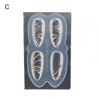 3D μοτίβα καλουπιών νυχιών Έργα τέχνης κατασκευής διαφανούς σιλικόνης σκάλισμα καλούπι στάμπας πεταλούδας αρκούδας για σαλόνι