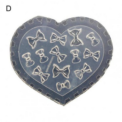 3D μοτίβα καλουπιών νυχιών Έργα τέχνης κατασκευής διαφανούς σιλικόνης σκάλισμα καλούπι στάμπας πεταλούδας αρκούδας για σαλόνι