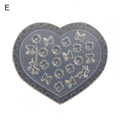 3D μοτίβα καλουπιών νυχιών Έργα τέχνης κατασκευής διαφανούς σιλικόνης σκάλισμα καλούπι στάμπας πεταλούδας αρκούδας για σαλόνι