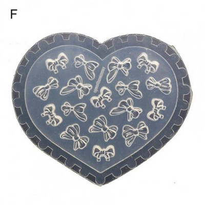 3D μοτίβα καλουπιών νυχιών Έργα τέχνης κατασκευής διαφανούς σιλικόνης σκάλισμα καλούπι στάμπας πεταλούδας αρκούδας για σαλόνι