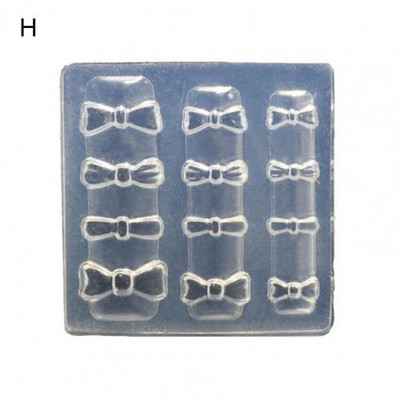 3D μοτίβα καλουπιών νυχιών Έργα τέχνης κατασκευής διαφανούς σιλικόνης σκάλισμα καλούπι στάμπας πεταλούδας αρκούδας για σαλόνι