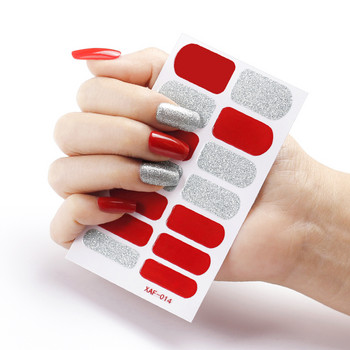 Черни блестящи стикери за нокти Самозалепващи се опаковки за нокти за жени Маникюр Цветни декоративни стикери за нокти Приемат дроп доставка