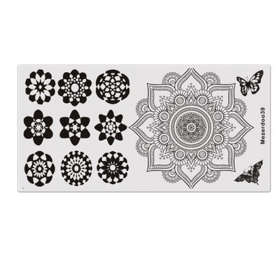 Kuuma küünte tembeldamise mall pits lõvipea tempel 1 tk ristkülikukujuline nael 12 * 6 cm küünte stantsimisplaadi mustrid valikuline