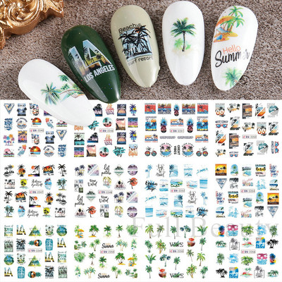 12 dizajna Vodene naljepnice u obliku školjki za nokte Šarene školjke Morske zvijezde Klizači Naljepnice s temom oceana Ukrasi za nokte LABN2185-2196