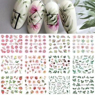 12 dizajna Vodene naljepnice u obliku školjki za nokte Šarene školjke Morske zvijezde Klizači Naljepnice s temom oceana Ukrasi za nokte LABN2185-2196