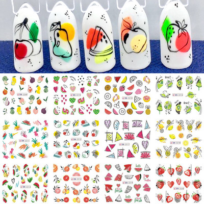 12 dizajna Vodene naljepnice u obliku školjki za nokte Šarene školjke Morske zvijezde Klizači Naljepnice s temom oceana Ukrasi za nokte LABN2185-2196