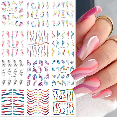 12 dizajna Vodene naljepnice u obliku školjki za nokte Šarene školjke Morske zvijezde Klizači Naljepnice s temom oceana Ukrasi za nokte LABN2185-2196