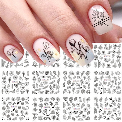 12 dizajna Vodene naljepnice u obliku školjki za nokte Šarene školjke Morske zvijezde Klizači Naljepnice s temom oceana Ukrasi za nokte LABN2185-2196