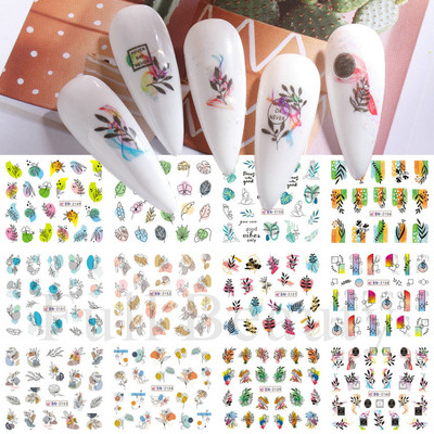 12 dizajna Vodene naljepnice u obliku školjki za nokte Šarene školjke Morske zvijezde Klizači Naljepnice s temom oceana Ukrasi za nokte LABN2185-2196