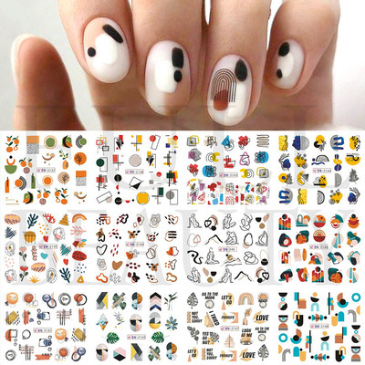 12 dizajna Vodene naljepnice u obliku školjki za nokte Šarene školjke Morske zvijezde Klizači Naljepnice s temom oceana Ukrasi za nokte LABN2185-2196