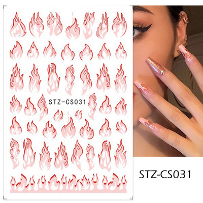 3D Fish Laser Nails Αυτοκόλλητα Sea Animals Gold Bronzing Design Αυτοκόλλητα Sliders Winter Nails Art Foils DIY Decorations GLLS-YB033