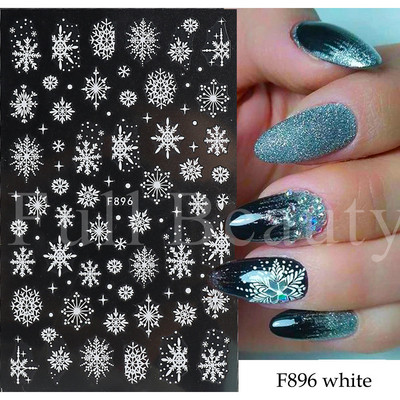 3D Fish Laser Nails Αυτοκόλλητα Sea Animals Gold Bronzing Design Αυτοκόλλητα Sliders Winter Nails Art Foils DIY Decorations GLLS-YB033