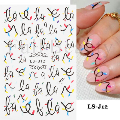 3D Fish Laser Nails Αυτοκόλλητα Sea Animals Gold Bronzing Design Αυτοκόλλητα Sliders Winter Nails Art Foils DIY Decorations GLLS-YB033