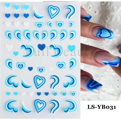 3D Fish Laser Nails Αυτοκόλλητα Sea Animals Gold Bronzing Design Αυτοκόλλητα Sliders Winter Nails Art Foils DIY Decorations GLLS-YB033