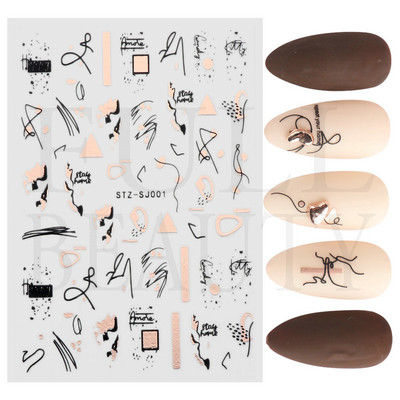 3D Fish Laser Nails Αυτοκόλλητα Sea Animals Gold Bronzing Design Αυτοκόλλητα Sliders Winter Nails Art Foils DIY Decorations GLLS-YB033