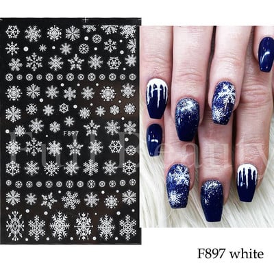 3D Fish Laser Nails Αυτοκόλλητα Sea Animals Gold Bronzing Design Αυτοκόλλητα Sliders Winter Nails Art Foils DIY Decorations GLLS-YB033