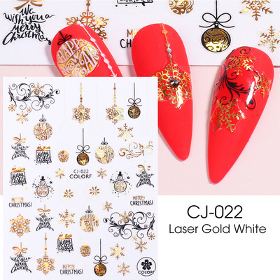 Γυαλιστερό Glitter Snowflakes Nails Art Αυτοκόλλητα Ολογραφικά Σχέδιο Ζάχαρης Λευκής Δαντέλας DIY Sparkly Χειμερινά χριστουγεννιάτικα διακοσμητικά αυτοκόλλητα LYF895