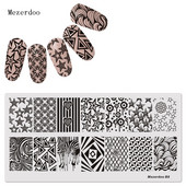 Geometrijski uzorci Nail Art Stamping Ploče sa slikama Petokraka zvijezda od nehrđajućeg čelika za poliranje DIY šablona za žigosanje